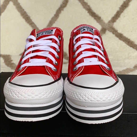CONVERSE CTAS PLATFORM LAYER OX ENAMEL RED/WHITE/B - Picture 8 of 16